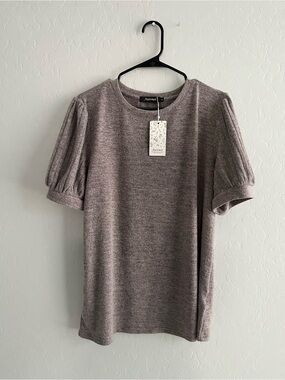 BNWT Puff Sleeve Top - Dusty Mauve